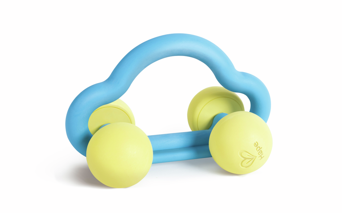 HAPE Macchinina in Silicone Sonaglio Rattle & Roll per Bebè - E0071
