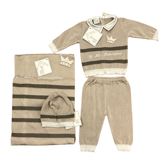 Cuoricino Mio Set Neonato Taglia unica Puro Cotone 0-3 mesi Clinico + Coperta + Cappello