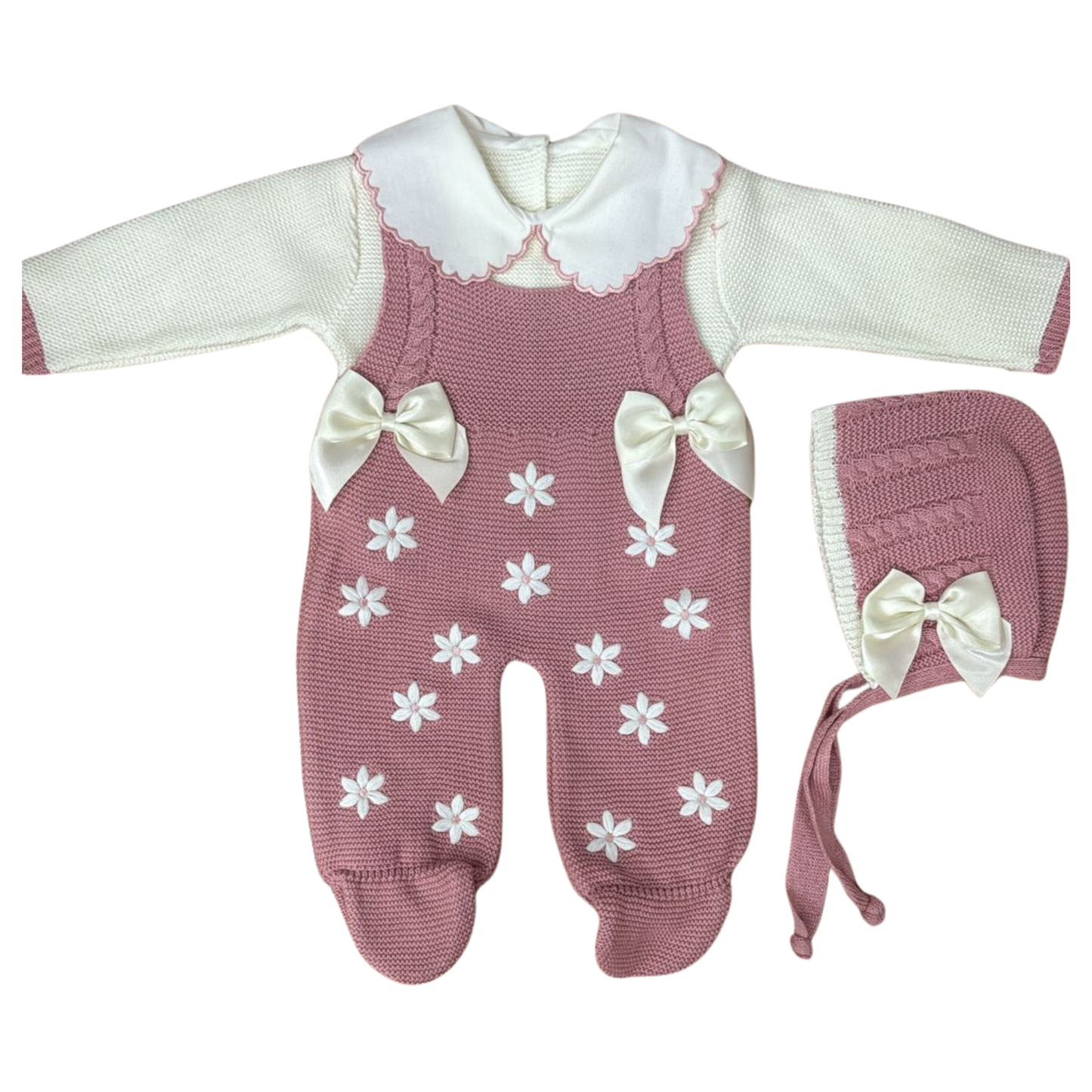 Corredino Baby Nipos Fiocco Tutina + Cuffietta 0-3 mesi Cotone