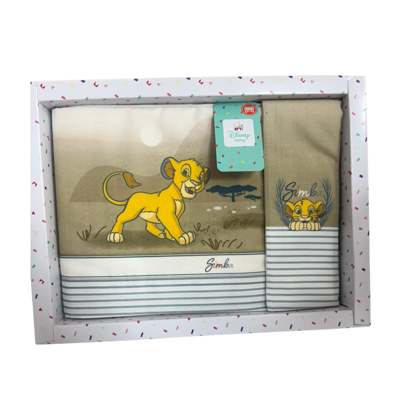 Set Lenzuola per Lettino Re Leone 100% Cotone