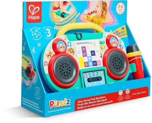 HAPE Pixelz Boombox Karaoke Sing-Along con Microfono - E0727