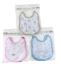 Irge Baby Set 6 Bavette in Cotone con laccetti 15x17 cm - Vari colori