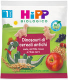 Hipp Biologico Dinosauri ai cereali antichi mela, mirtillo rosso e ribes nero - da 1 anno - 30 g