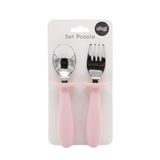 Ellepi Set Posate in acciaio inox con manico in Silicone - Bpa Free