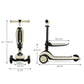 KinderKraft Monopattino Halley Scooter Stone White