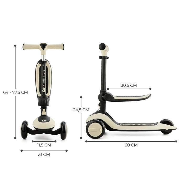 KinderKraft Monopattino Halley Scooter Stone White