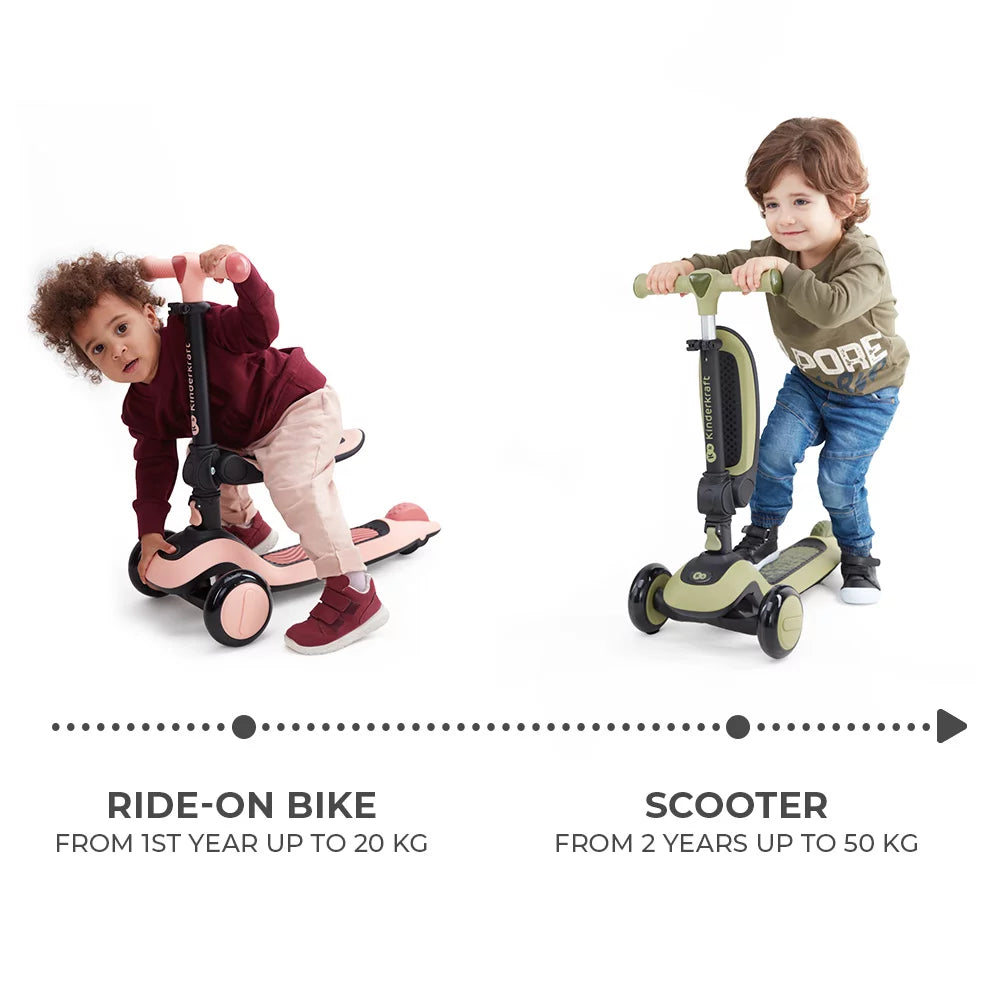 KinderKraft Monopattino Halley Scooter Stone White