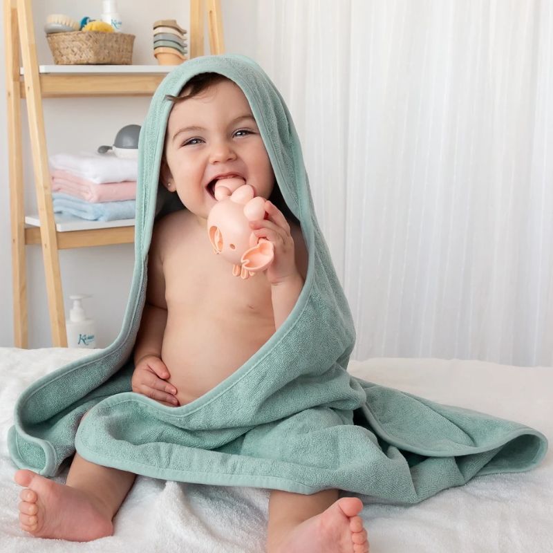 Kiokids Accappatoio con cappuccio in Bamboo