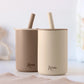 Kiokids 2 bicchieri in silicone con cannuccia