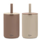 Kiokids 2 bicchieri in silicone con cannuccia