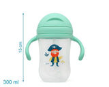 Kiokids tazza cannuccia apprendimento verde 300ml