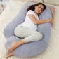 Momcozy Cuscino Gravidanza in Velluto – Cuscino a Forma di U per Dormire in Gravidanza 145cm, Supporto per Schiena, Pancia, Gambe e Fianchi – Cuscino Gravidanza per Dormire Laterale