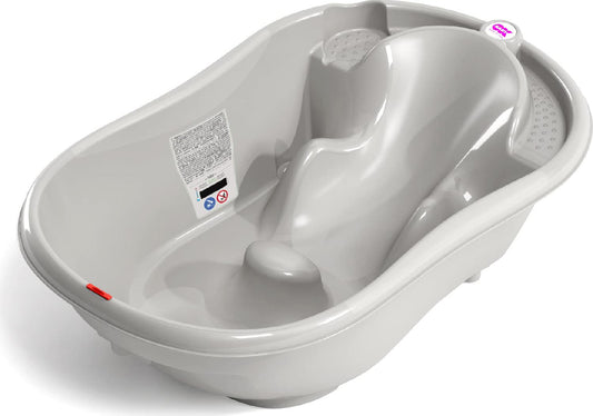 Ok Baby Onda - Vaschetta con termometro e doppia seduta 0-12 mesi col. Grigio