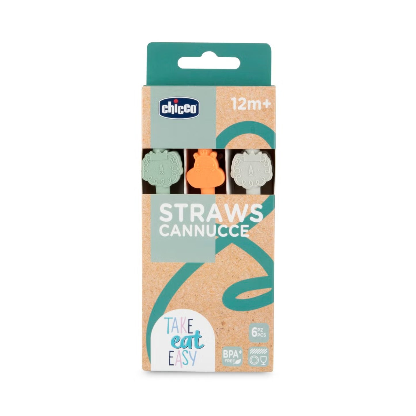 Chicco Cannucce Straws Take eat Easy 6pz