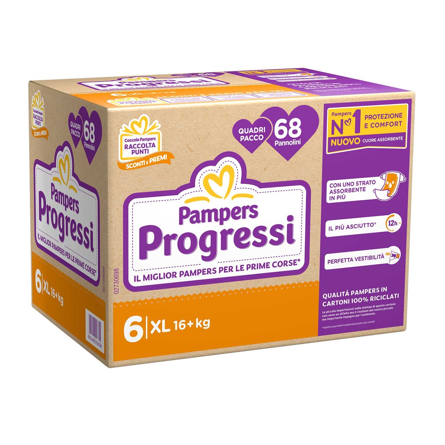 Pampers Pannolini Progressi Quadripack