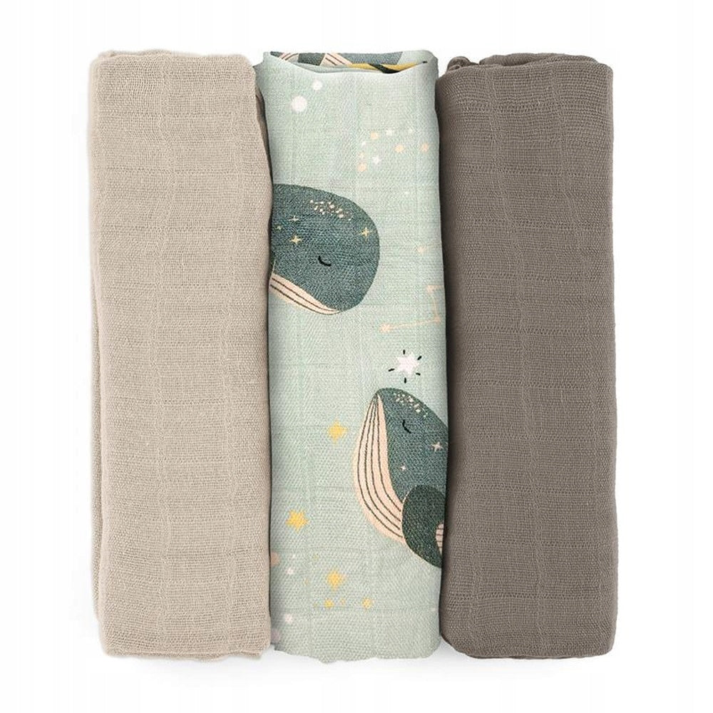 Petite&Mars Moussy 3 pz Mussole 68x68 cm 70% Bambù 30% Cotone