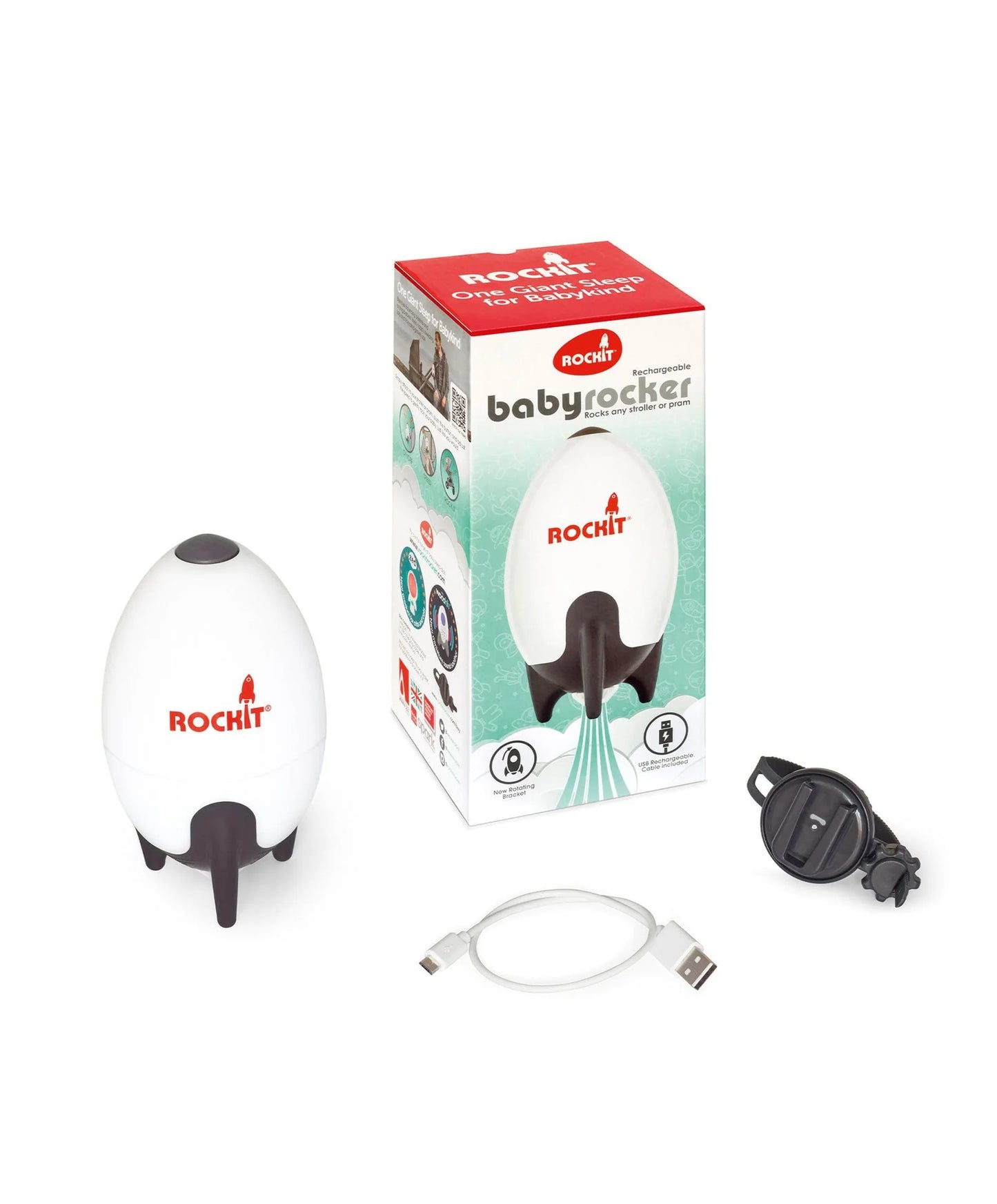 Rockit vibratore Dondola Passeggino e Carrozzina Automatico Portatile ricaricabile