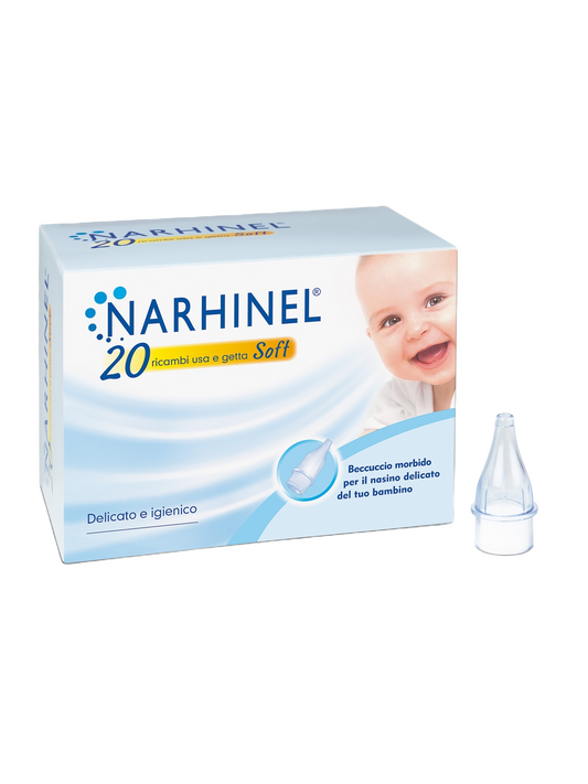 Narhinel 20 Ricambi Usa e getta Soft per Aspiratore nasale 0m+