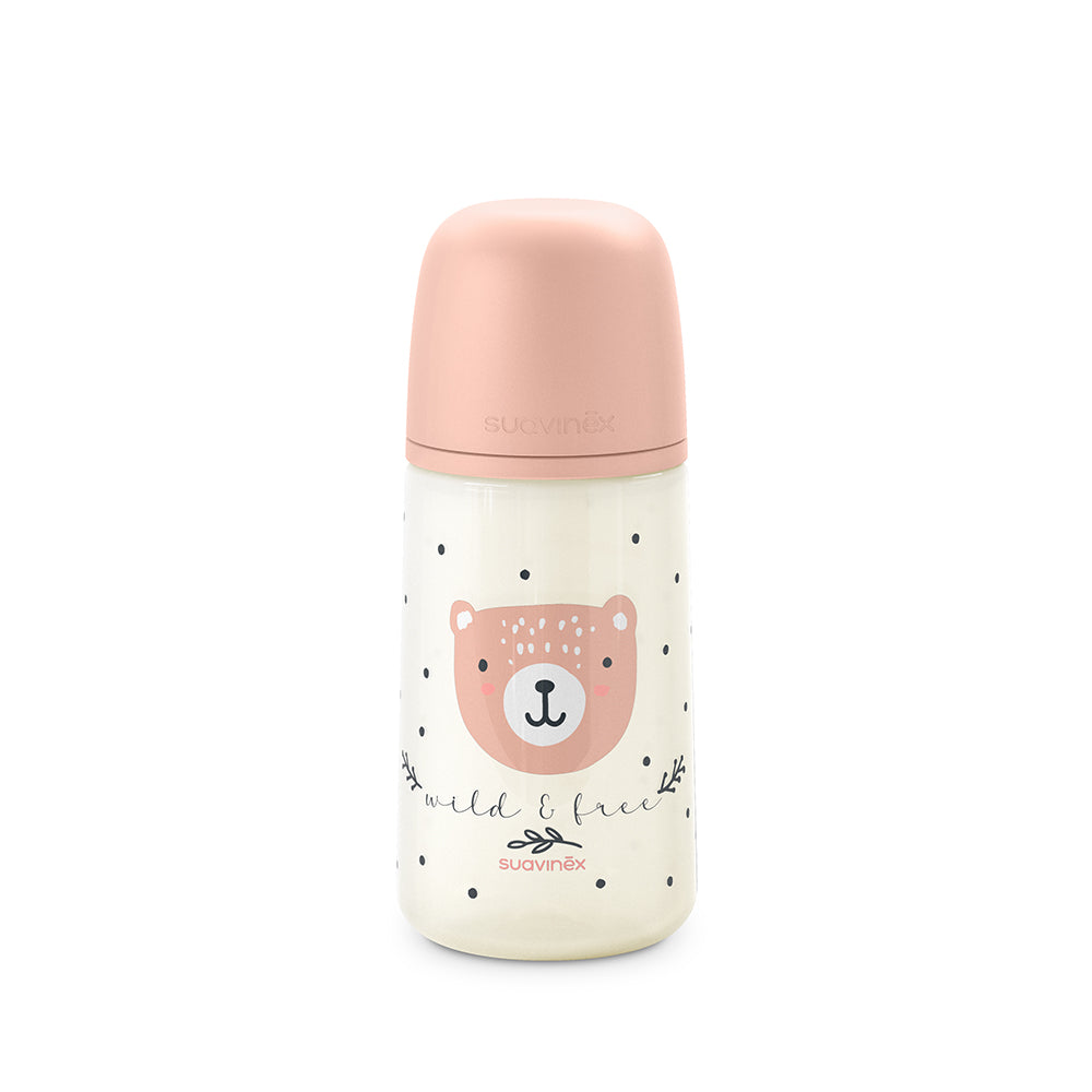 Suavinex Biberon M Flusso medio 270 ml +3m con tettarella simmetrica SX Pro