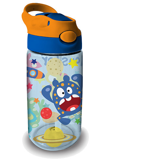 Coriex Borraccia in plastica con cannuccia 480 ml - vari personaggi