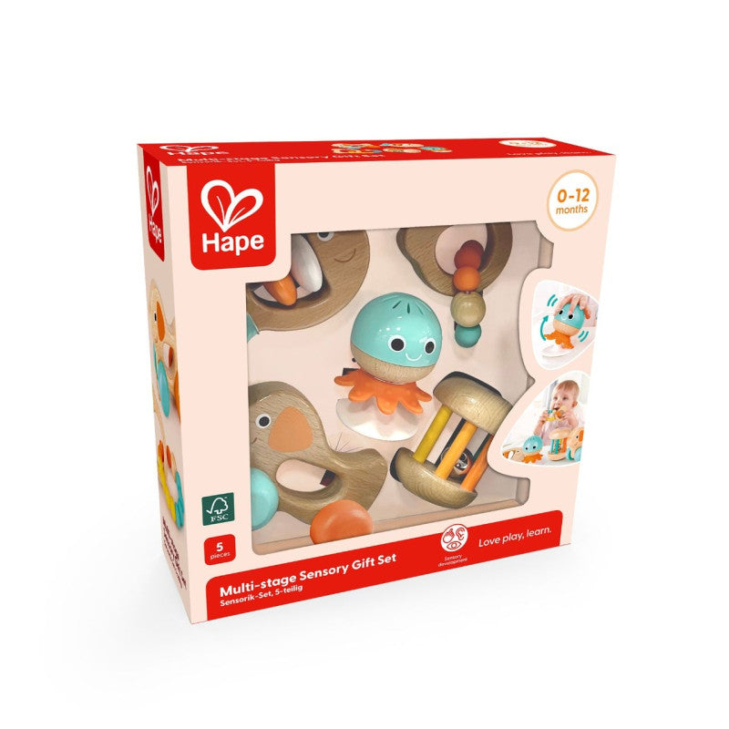 Hape Set Sensoriale 0-12 mesi 5 pz - E0125