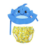 Zoocchini - Costume contenitivo + Cappello UPF 50+ 6-12 mesi