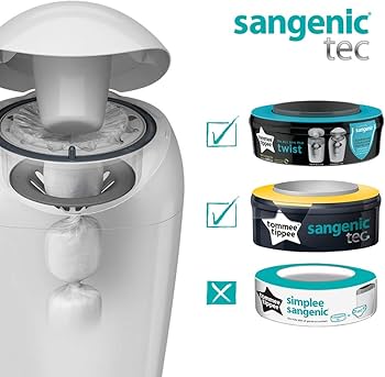 Tommee Tippee - Twist and Click Cestino per pannolini (Mangiapannolini) avanzato Bianco