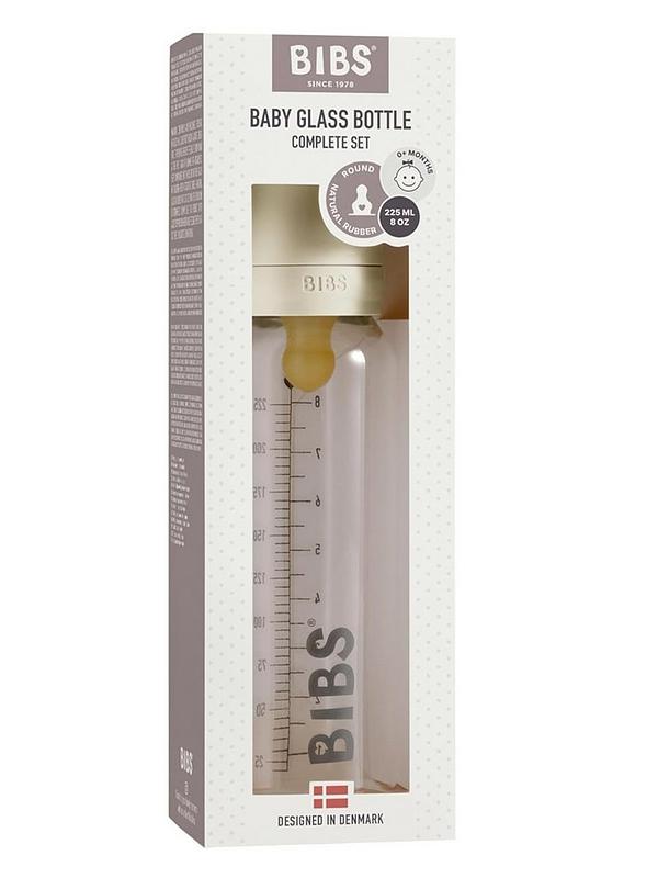 Bibs - Biberon in vetro da 225ml - Tettarella anticolica in caucciù