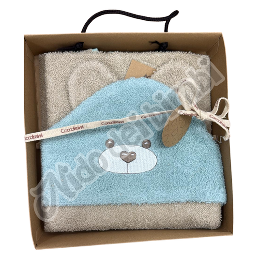 Coccolissimi Accappatoio Triangolo Spugna 100% Cotone - Serie Teddy