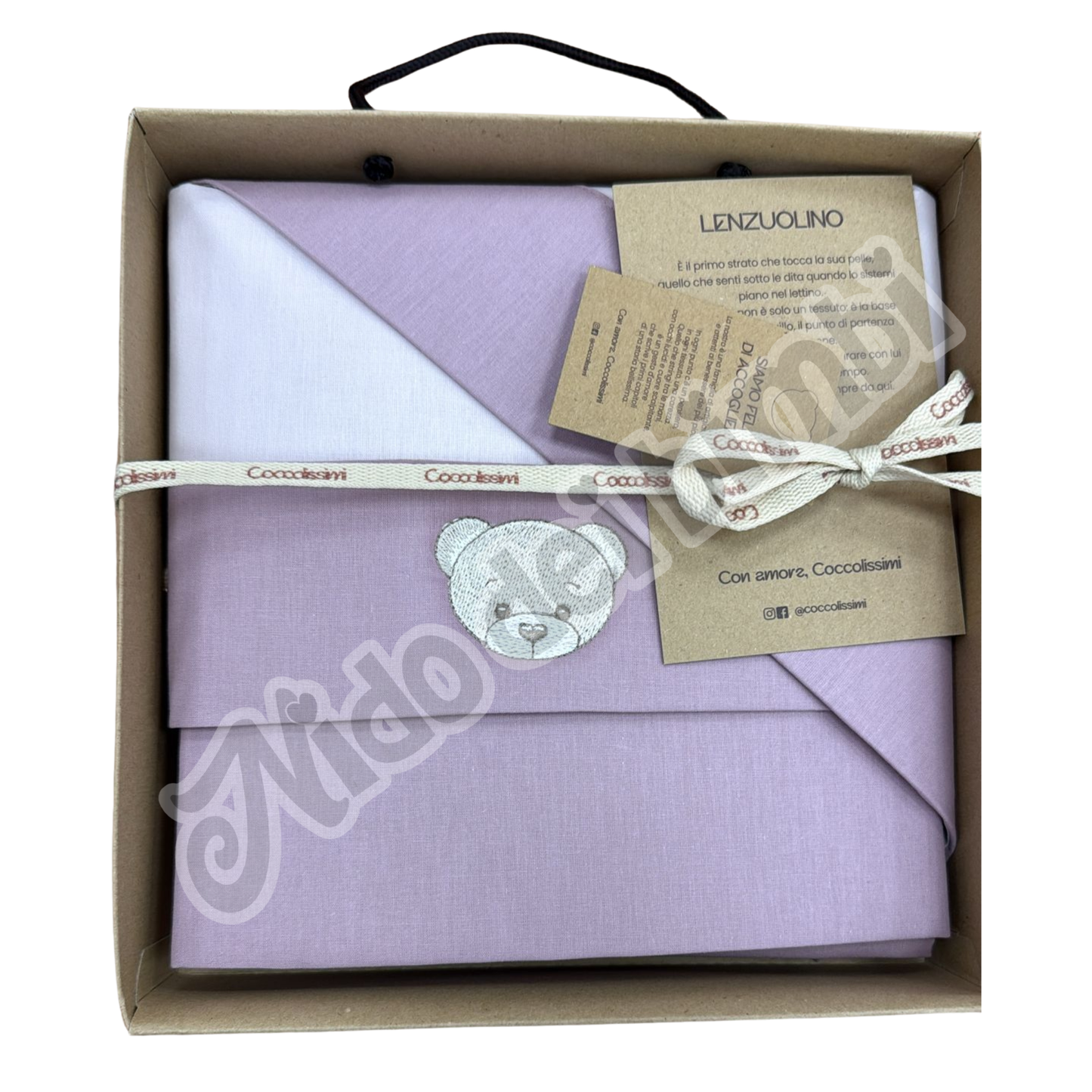 Coccolissimi Completo 3 pezzi per Lettino 100% Cotone - Serie Teddy