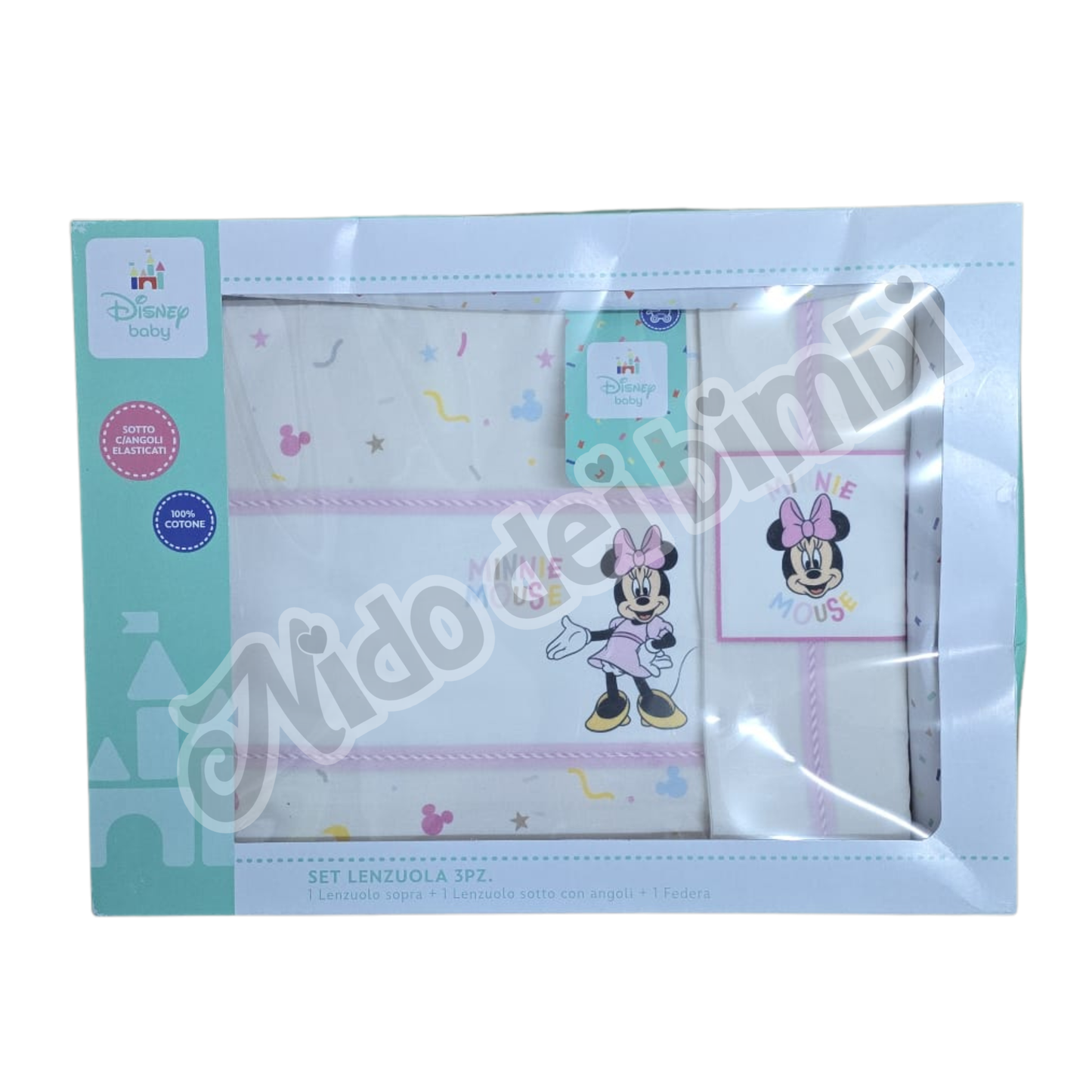 Disney Baby Set Lenzuola per Culla Minnie 3 pz