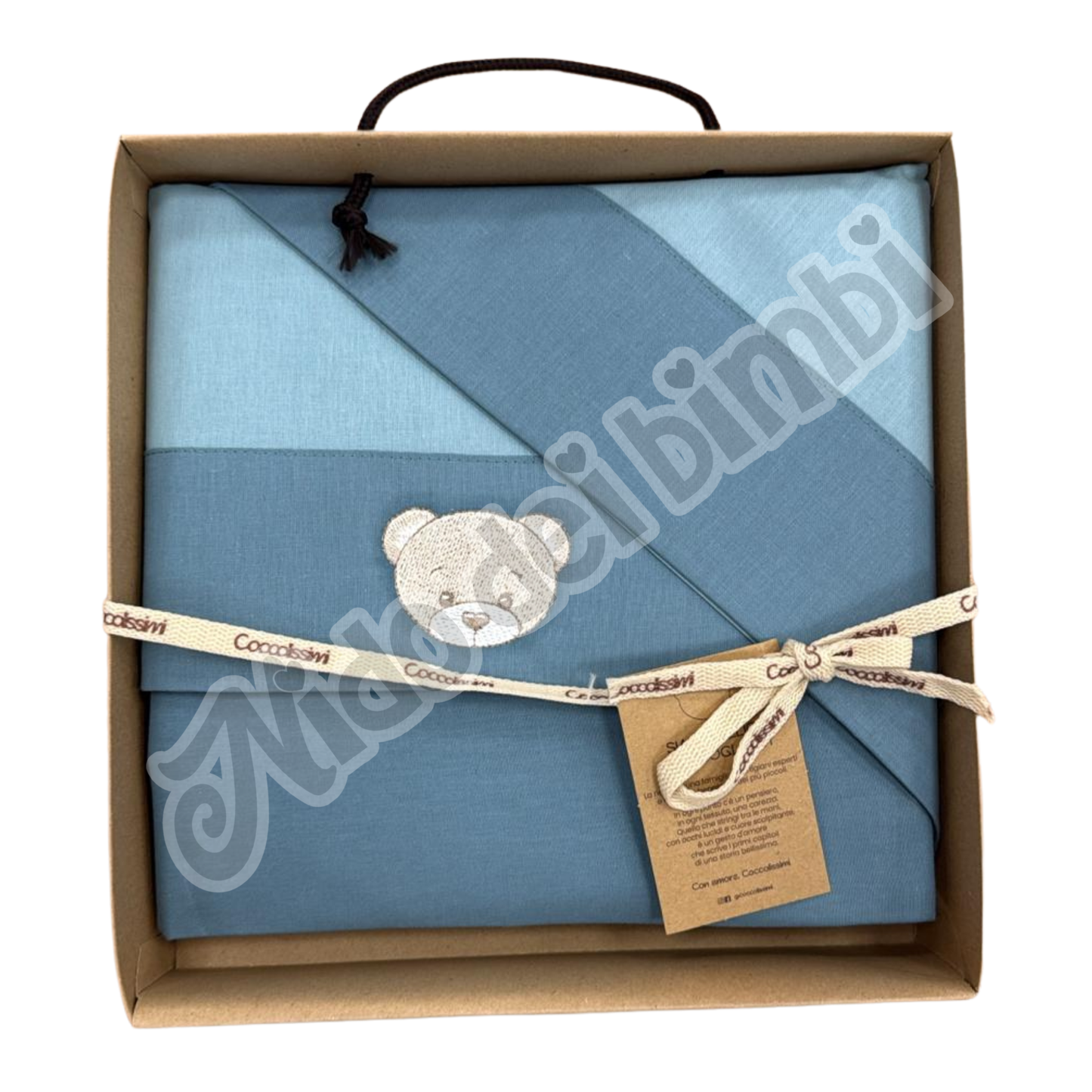 Coccolissimi Completo 3 pezzi per Lettino 100% Cotone - Serie Teddy