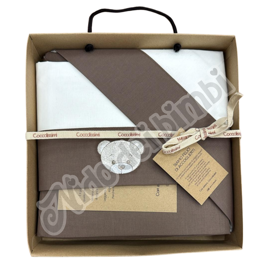 Coccolissimi Completo 3 pezzi per Lettino 100% Cotone - Serie Teddy