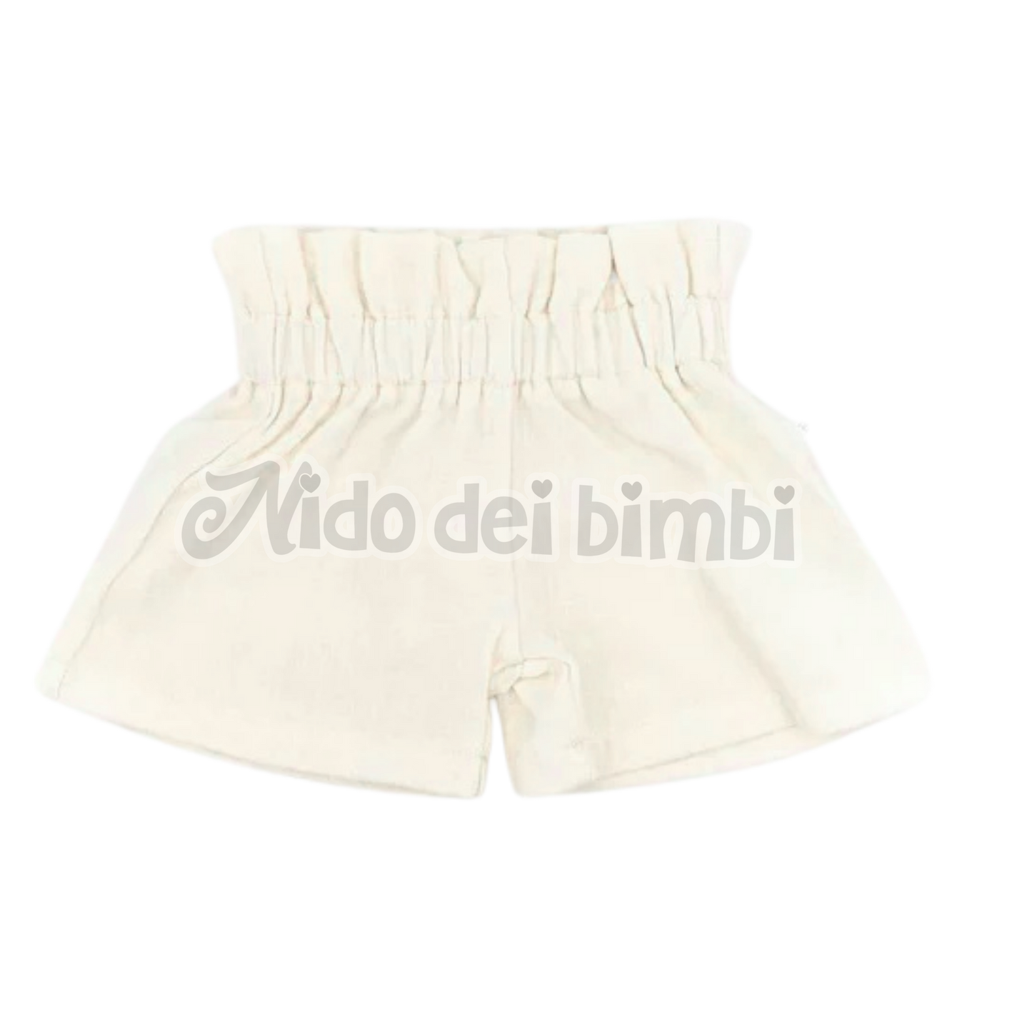 Bamboom Pantaloncino vita alta Bianco in Bambù organico