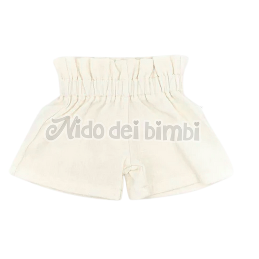Bamboom Pantaloncino vita alta Bianco in Bambù organico