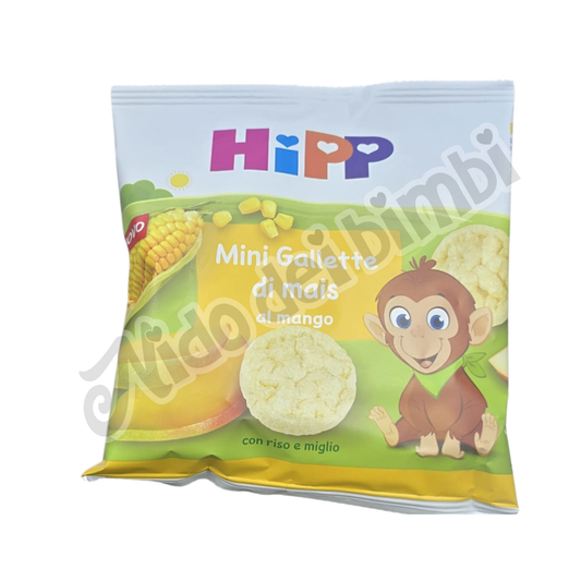 Hipp Mini Gallette di mais al mango - con riso e miglio - 23 g