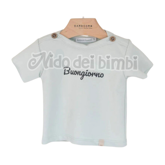 Bamboom Maglietta con stampa, bottincini spalle Water Petrol 113 Taglia 1 mese