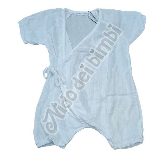 PROMO -40% Tutina incrociata in bambù organico - Bianco - 6 mesi