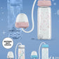 I'm Baby Biberon in Vetro con prolunga 240 ml adatto dai 6 mesi