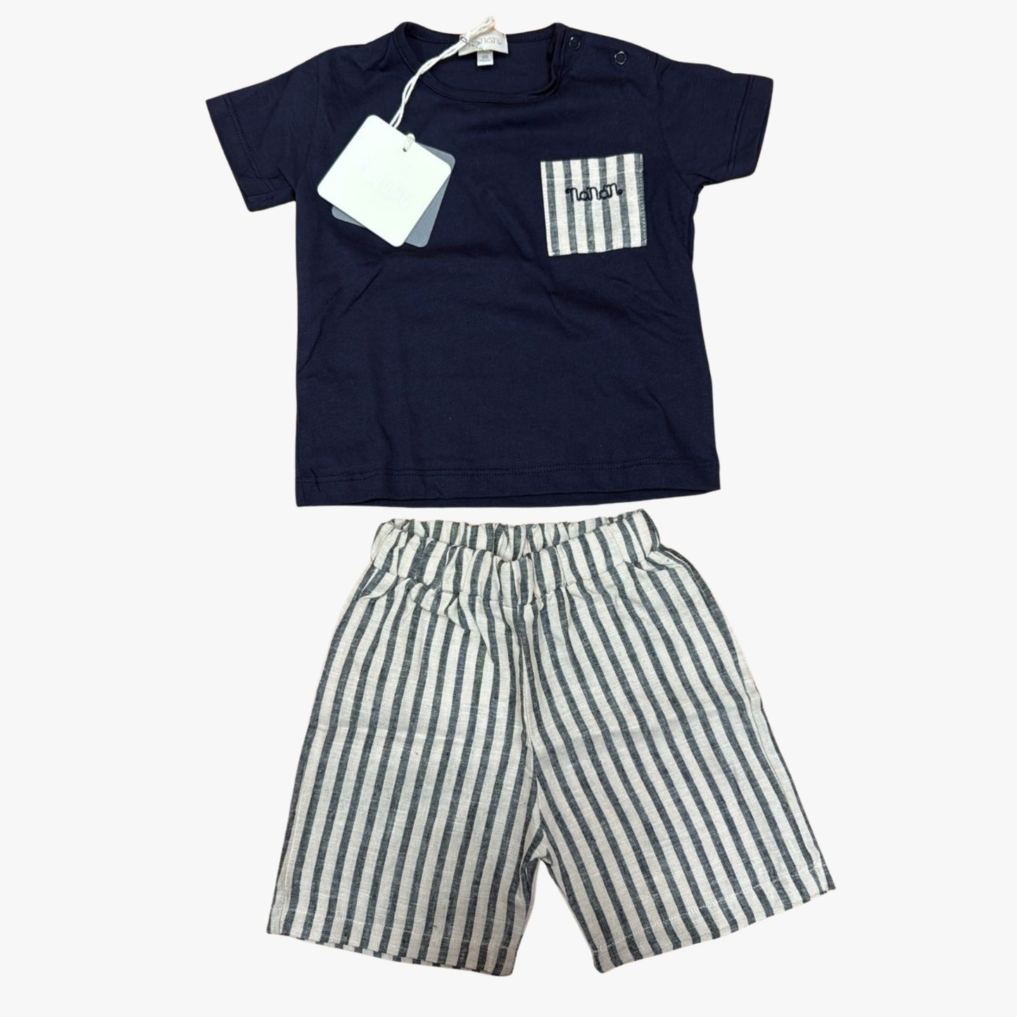 Nanan Completo T- Shirt + Pantalone Blu