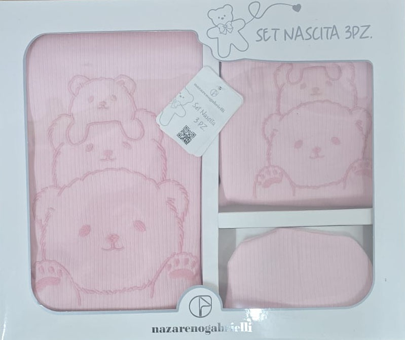 Nazareno Gabrielli Set Nascita 3 Pz Tutina + Copertina + Cappellino