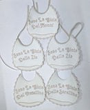 Bavetta con frase - 100% Cotone - Made in Italy