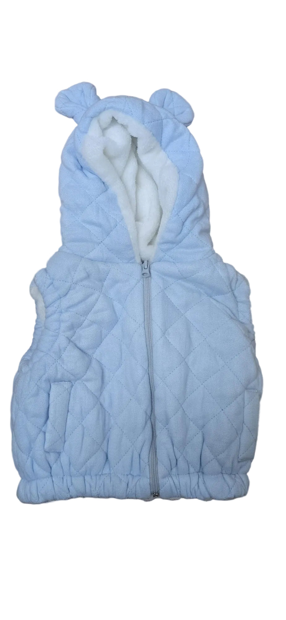 Bamboom Gilet con Orecchie - Water Blue 56 - 6 mesi