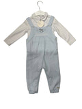 Blues Baby Completo Salopette Celeste con maglia Polo bianca 12 mesi