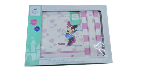 Ellepi Disney Set Lenzuola 3 pz per Lettino Minnie Rosa - EL0370