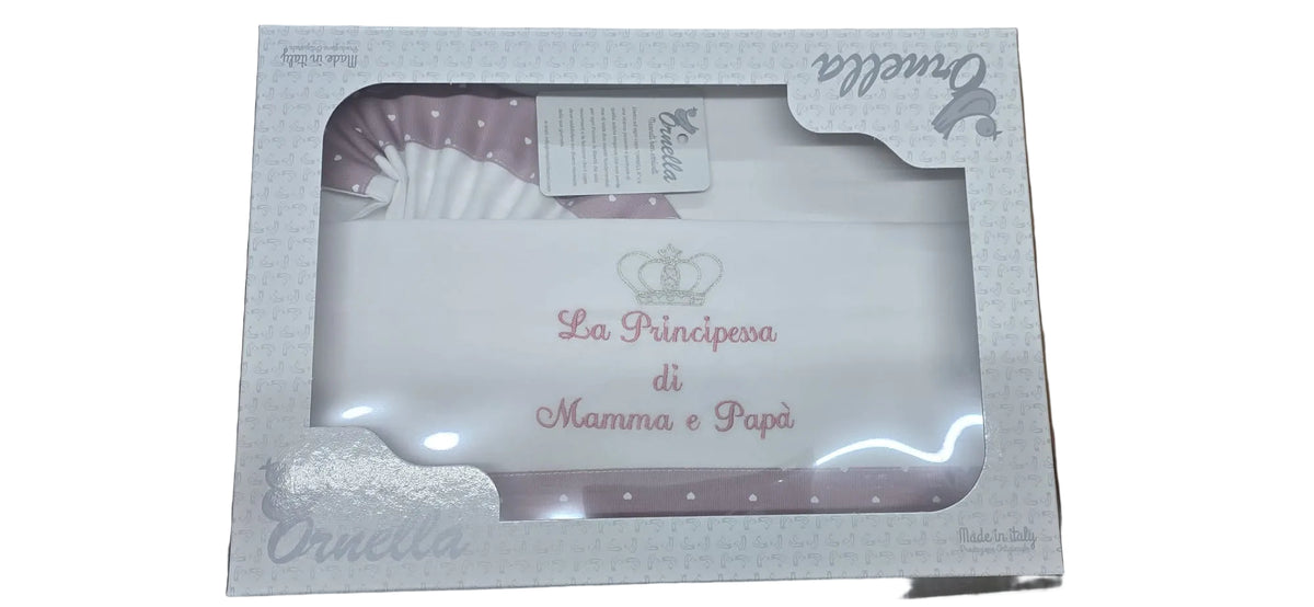 Ornella Set Lenzuola 3pz per Carrozzina 90x120 cm 100% Cotone