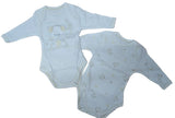 Nazareno Gabrielli Body Americani Bipack 2 pz Manica lunca 0 mesi - Caldo Cotone - NG208
