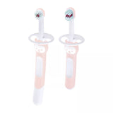 MAM Baby's Brush (Set da 2), Spazzolino denti bambini 6+ mesi con impugnatura antiscivolo, Spazzolino setole morbide per i primi dentini, Neonato accessori utili con anello di sicurezza gola
