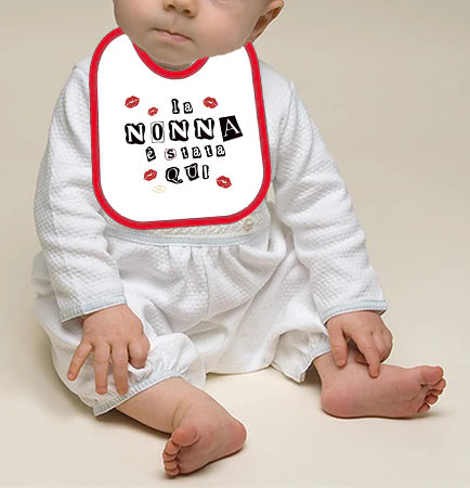 Mella Kids Bavaglino con frase 100% cotone - Made in Italy