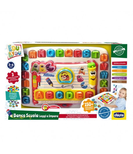 Chicco Banco Scuola Leggi e Impara - Il primo banco scuola parlante per imparare a leggere e scrivere 3-6 anni